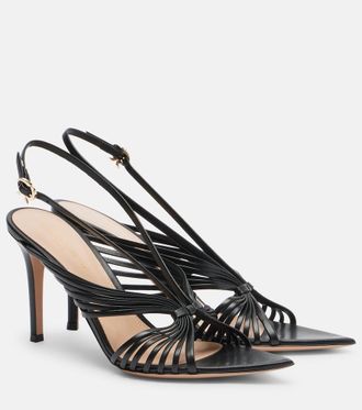 Gianvito Rossi Sandali slingback in pelle