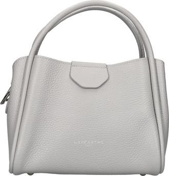 Lancaster Ida Double Shoulder Bag - Dames - Handtassen - Grijs - ONE Size - Leer - Tassen