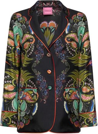 Franco Ferrari Jassen, Dames, Veelkleurig, L, Zijden Jas