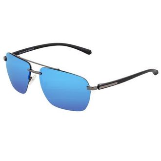 Simplify Lennox Polarized Sunglasses in Gunmetal/blue at Nordstrom