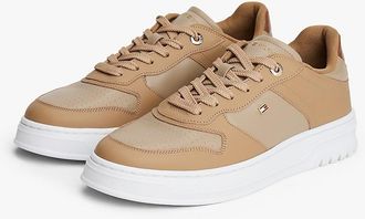 Tommy Hilfiger Womens Smooth Leather Cupsole Sneaker - Coastal Taupe - US 9.5 / EU 41