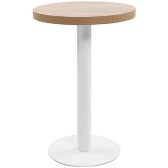 vidaXL Mesa De Bistr&oacute; Mdf Marr&oacute;n Claro 50 Cm Vidaxl