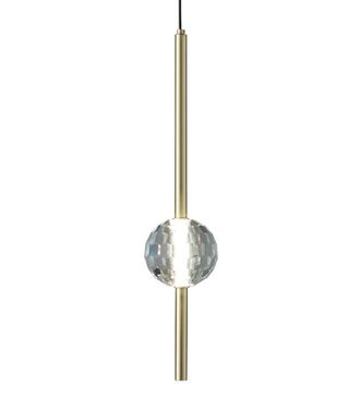 OEM Cristalita - L&aacute;mpara Colgante Led Dorada - Cristal