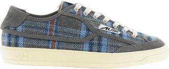 Autry Tartan Plaid Suede Leather Windscape Low Sneakers