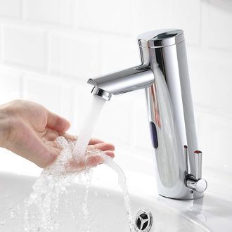 No Brand Grifo De Ba&ntilde;o Inteligente Con Sensor Infrarrojo: Grifo Mezclador Autom&aacute;tico Sin Contacto Con Control De Temperatura Y Caudal: Higi&eacute;nico Y Ahorrador De