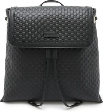 Gucci Pre-owned Backpacks, female, Black, Size: ONE SIZE Pre-owned Leather backpacks