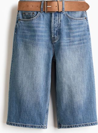 H&M Denim-Bermudashorts mit G&uuml;rtel - Denimblau