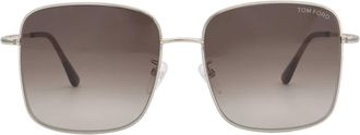 Tom Ford Brown Gradient Square Ladies Sunglasses FT0894-K 28F 59