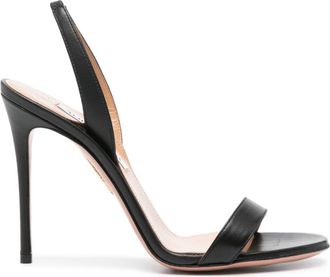 Aquazzura 105mm So Nude sandals - women - Calf Leather/Calf Leather/Calf Leather - 40.5 - Black