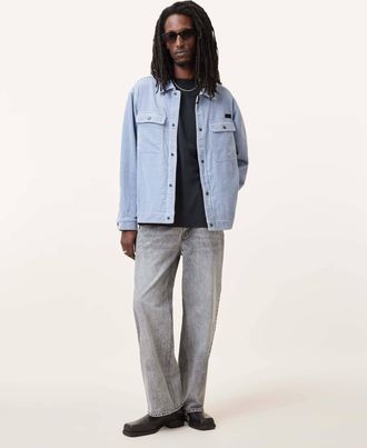 AllSaints Mens Cotton Castleford Corduroy Overshirt, Size: XXL