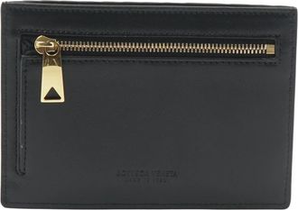 Bottega Veneta Intrecciato leren kaarthouder - Dames - Portefeuilles - Zwart - ONE Size - Leer - Accessoires