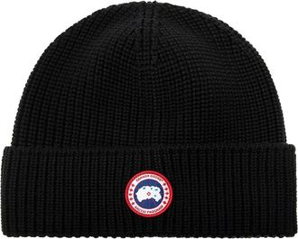 Canada Goose Gorro de punto acanalado - Accessories - Hombre - Negro - ONE SIZE