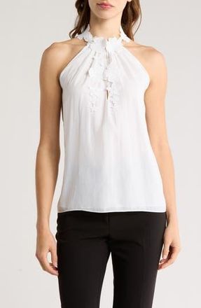 Ramy Brook Floral Appliqu&eacute; Sleeveless Top in White at Nordstrom Rack, Size Large