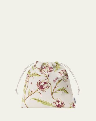 Loewe x Paulas Ibiza Artichoke-Print Canvas Pouch Bag