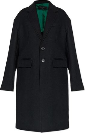Dsquared2 Wollen jas - Dames - Mantel - Zwart - M - Wol - Jassen