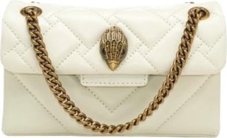 Kurt Geiger Mini Kensington 17 - Dames - Schoudertassen - Beige - ONE Size - Leer - Tassen