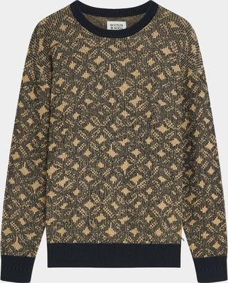 Scotch & Soda Men & apos;s Jacquard Wool Sweater