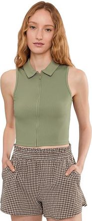 Travis Mathew Moveknit Rib SL Zip Womens Clothing Oil Green : 2XL, Elastane/Polyamide