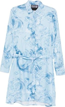 Versace Jeans Couture Shirt Dress - Dames - Shirt Kleedjes - Blauw - S - Kleedjes