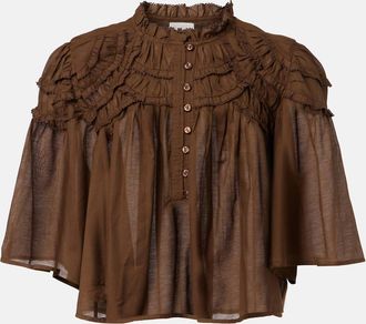 Isabel Marant Top in misto cotone con volant