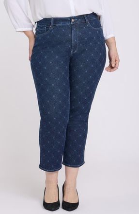NYDJ Marilyn Ankle Jeans in Geo Flower Print at Nordstrom, Size 20W