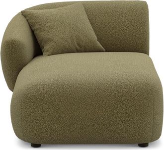 Castlery Auburn Left Chaise Customized, Performance Boucle Moss, Spill Resistant, Modular Sofa for Castlery