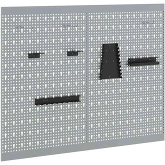 vidaXL Banco De Almacenamiento 2 Pcs Gris 100 X 1 X 80 Cm Vidaxl