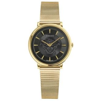 Versace V-Circle Horloge - Dames - Horloges - Geel - ONE Size - Accessoires