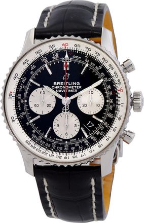 Breitling Pre-owned Breitling Navitimer 1 Chronograph Automatic Black Dial Mens Watch AB0121211B1X2