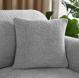 OEM Funda De Sof&aacute; Hidr&oacute;fuga Por Secci&oacute;n - Estampado De Hojas Jacquard Azul Brillante - 4 Plazas 235-300 Cm - 1 Pieza