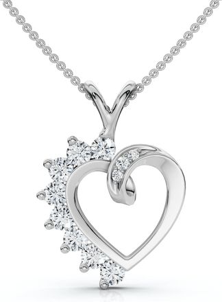 Pompeii3 Diamond Heart Pendant 1/4Ct 10k Gold Lab Grown