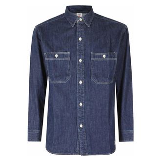 Edwin Work Shirt Japan - - Shirts - Uomo - Blu - L