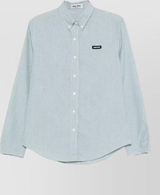 Miu Miu checked cotton poplin shirt