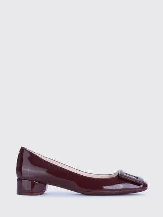 Roger Vivier Patent Leather Ballet Flats with Round Toe and Logo Plaque