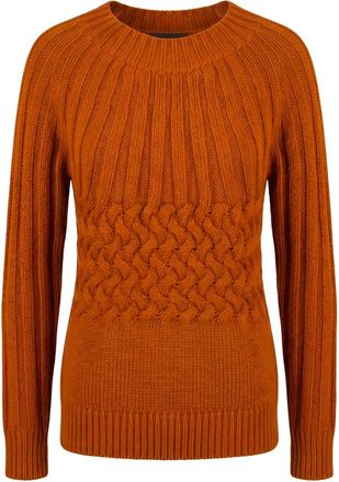 Moorer Elegante trui met ronde hals - Dames - Ronde hals truien - Oranje - XL - Katoen - Truien & Vesten