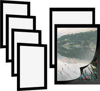 OEM Marco Magnetico Pvc - 30 X 40 Cm - Superficie Visible 25 X 35 Cm - Acabado Brillante - Negro - 6 Unidades
