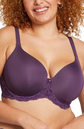 Montelle Intimates Pure Plus Underwire T-Shirt Bra in Pinot at Nordstrom, Size 42D
