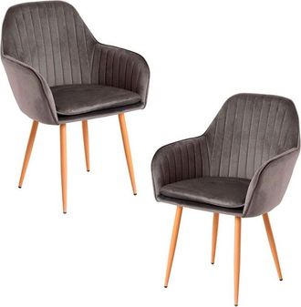 Regalos Miguel Packs Sillas Comedor - Pack 2 Sillas Chic - Gris Oscuro