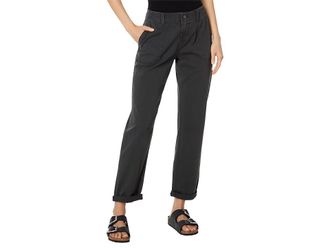 Prana Sancho Boyfriend Pants Womens Casual Pants Charcoal : 2 R, Cotton/Elastane/Lycra