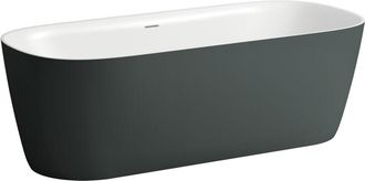 Laufen Meda Ba&ntilde;era, Exenta, Gris Tr&aacute;fico Mate/blanco Brillante, - Laufen