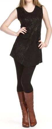 Papillon Angle Hem Patch Dress In Black