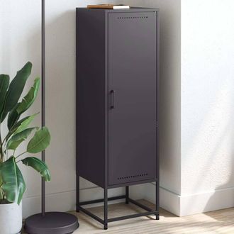 Berkfield Home Highboard Black 36x39x123 cm Steel | Size: 36 x 39 x 123 cm