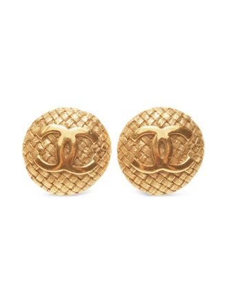 Chanel 1994s Chanel CC Mark logo earrings - Gold