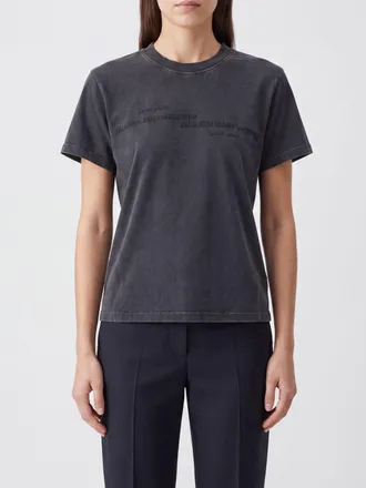 Alexander Wang T-shirt slim fit in cotone con logo stampato a maniche corte