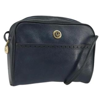 Dior Pre-owned Cross Body Bags, female, Blue, Size: ONE SIZE Pre-owned Leather Shoulder Bag