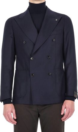 Tagliatore Pino Lerario 110S Wool Woven Double-Breasted Jacket