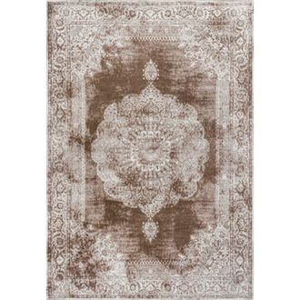 Jonathan Y Designs Rosalia Cottage Medallion Area Rug in Cream/brown at Nordstrom, Size 3Ft 0In X 5Ft 0In