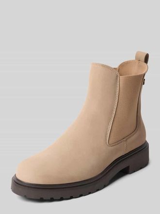 Tommy Hilfiger Chelsea Boots aus echtem Nubukleder in Taupe, Größe 36
