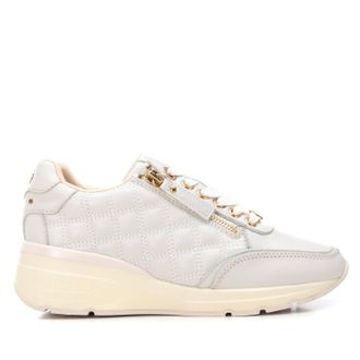 Xti Womens Leather Trainer Sneakers In White