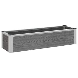 vidaXL Arriate Elevado Gris 100 X 30 X 22 Cm Wpc Y Aluminio Vidaxl